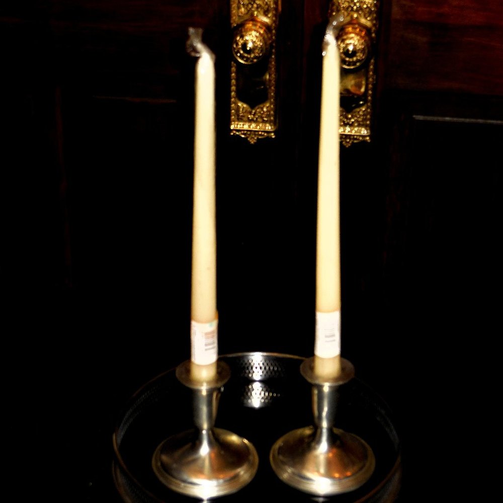 Candleholders Pewter Set of 2